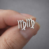 Sterling Silver Stud Earrings Zodiac Virgo