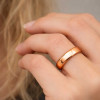 Bague mariage personnalisee alliance tungstene or rose