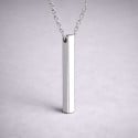 Pendentif personnalise homme collier Acier barre noir personnaliser