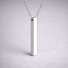 Pendentif personnalise homme collier Acier barre noir personnaliser