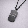 Pendentif acier Dogtag plaque militaire personnalisable