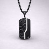 Pendentif acier Dogtag plaque militaire personnalisable