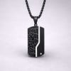Pendentif acier Dogtag plaque militaire personnalisable