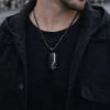 D Pendentif acier Dogtag plaque militaire personnalisable