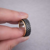M Bague homme anneau ecaille serpent anti-stress tournant