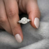 Bague de fiançailles moissanite argent