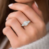 Bague de fiançailles moissanite argent