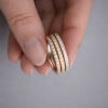 Bague 3 anneaux femme argent zirconium