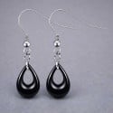 Boucles d'oreilles pendantes ceramique goutte eau
