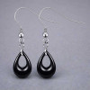 Boucles d'oreilles pendantes ceramique goutte eau