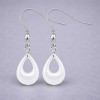Boucles d'oreilles pendantes ceramique goutte eau