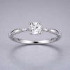 925 Zilveren Verlovings Solitaire Ring – 0,5 Karaat Briljante Moissaniet & Gratis Gravure
