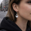 Boucles d'oreilles pendantes ceramique goutte eau