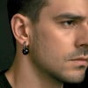 Boucles d'oreilles creoles boule ceramique noire finition polie - paire