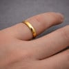 Bague alliance titane plaque or bande polie a graver personnaliser