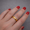 R Bague personnalisee alliance anneau tungstene facettes plaque or