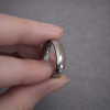 Customizable titanium wedding ring with polished dome