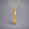 Pendentif barre torsadée tungstène personnalisable