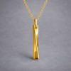 Pendentif barre torsadée tungstène personnalisable