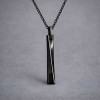 Pendentif barre torsadée tungstène personnalisable