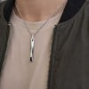 M Pendentif barre torsadée tungstène personnalisable
