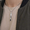 M Pendentif barre torsadée tungstène personnalisable