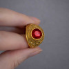 Anillo Caballero Hombre American Army acero engastado con circonitas