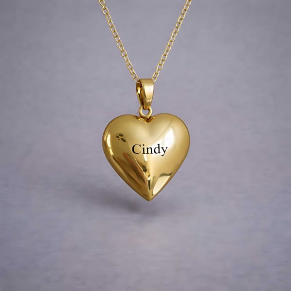 Pendentif acier coeur photo personnalisable