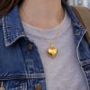 Pendentif acier coeur photo personnalisable