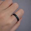 Anello in opale di tungsteno pregiato Elegante fede nuziale personalizzabile