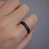 Anillo de ópalo de tungsteno fino, elegante alianza de boda personalizable