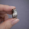 Blanc Bague Titane Alliance 6mm Brossée Rainurée Personnalisable