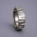 Bague Titane Alliance 6mm Brossée Rainurée Personnalisable