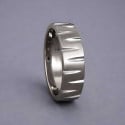 Bague Titane Alliance 6mm Brossée Rainurée Personnalisable
