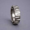 Blanc Bague Titane Alliance 6mm Brossée Rainurée Personnalisable