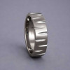 Blanc Bague Titane Alliance 6mm Brossée Rainurée Personnalisable