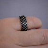 Bague homme anneau ecaille serpent finition oxydé