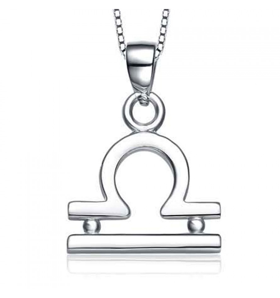 Sterling Silver Libra zodiac pendant 