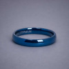 4mm Bague personnalisee homme alliance titane bleue bande polie a graver