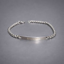 M Blanc Bracelet personnalise femme gourmette dore chaine