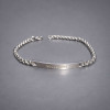 M Blanc Bracelet personnalise femme gourmette dore chaine