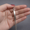 M Blanc Bracelet personnalise femme gourmette dore chaine