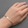Bracelet personnalise chaine acier gourmette homme gravure personnalisee