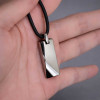 Personalized men's tungsten plaque pendant