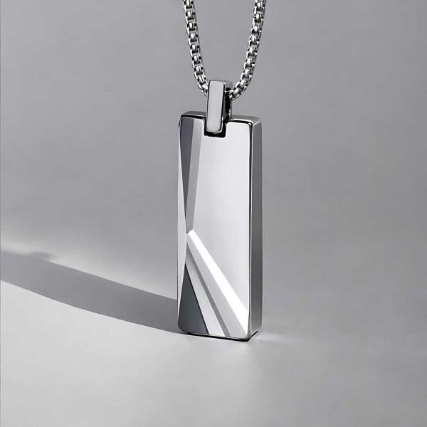 Pendentif personnalise homme plaque en tungstene