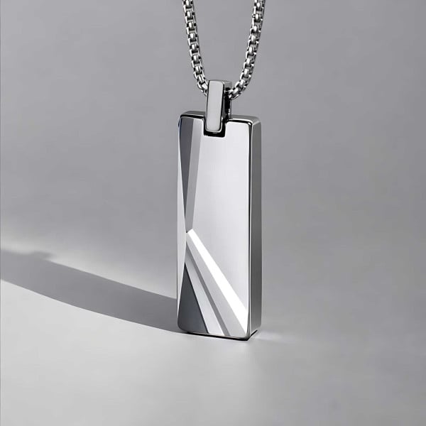 Pendentif personnalise homme plaque en tungstene