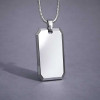 Pendentif personnalise homme plaque militaire tungstene