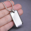 Pendentif personnalise homme plaque militaire tungstene