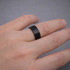8N Bague mariage personnalisee anneau titane brosse