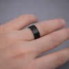 8N Bague mariage personnalisee anneau titane brosse